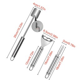 3 Pack Corn Cob Peeler, Stainless Steel Upgraded Corn Peeler, Corn Cob Remover, Kitchen Tool Set Easy to Clean, Gift Box Gift