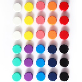 PYJLBX Fridge Magnets, 30 Pack 10 Colors Magnets Strong Magnets Heavy Duty Whiteboard Magnets, Round Mini Small Magnets Colourful Fridge Magnets for Adults, for Crafts,Whiteboard,Fridge,Notice Boards
