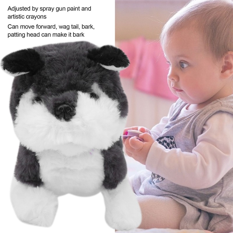 Electric Stimulation Plush Toy Pomeranian Pet Toy Husky Stuffed Animals