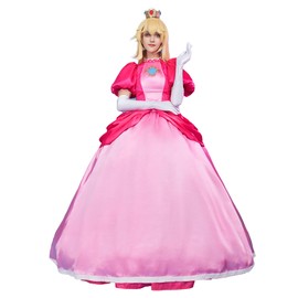 miccostumes Women Adult Costume Princess Cosplay Deluxe Set Top and Skirt with Crinoline and Gloves (M)