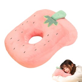 Joalpysm Face Down Pillow, Breathable Desk Pillow for Napping, Face Pillow for Children, Nap Pillow for Office School Library(Pink)