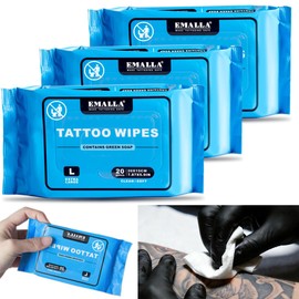 Green Soap Tattoo Wipes All in One Premium Cleaning Wipes for Tattoos Aftercare Wipe to Clean Skin During Tattooing and Aftercare Natural Formula Tattoo Supplies (60count)