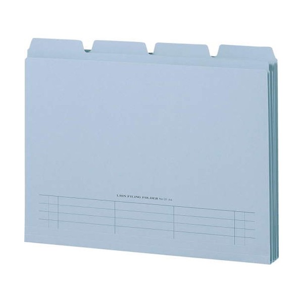 Lion Office Equipment No.31-4P 4-Cut Folder with Mountain, A4, 4 Books, Water