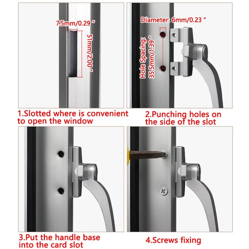 1x Locking Window Handle Aluminum Alloy Cockspur Locking Double Glazing