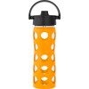 Lifefactory 16-Ounce Glass Water Bottle with Pivot Straw Cap and