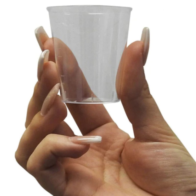AIOS Pack of 100 Plastic Shot Glasses - Multi Use