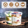 Qiuttnqn 6 Pack Overnight Oats Containers with Lids,16 oz Plastic