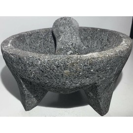 New Molcajete Made in Mexico Genuine Mexican Manual Mortar and Pestle 5" Regular