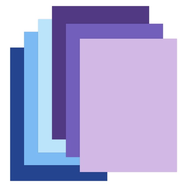 100 Sheets - Blue Series 120 g Coloured Coloured Paper