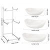 YYW 3 Tier Fruit Bowl for Kitchen Counter, White Ceramic