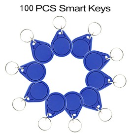 HERNAS 100pcs Rewritable UID Smart Keys, Mi-Fare 1K S50 RFID Cards Token NFC Tag, 13.56MHz ABS Access Control Door Card, Block 0 Sector, Comply ISO 14443A