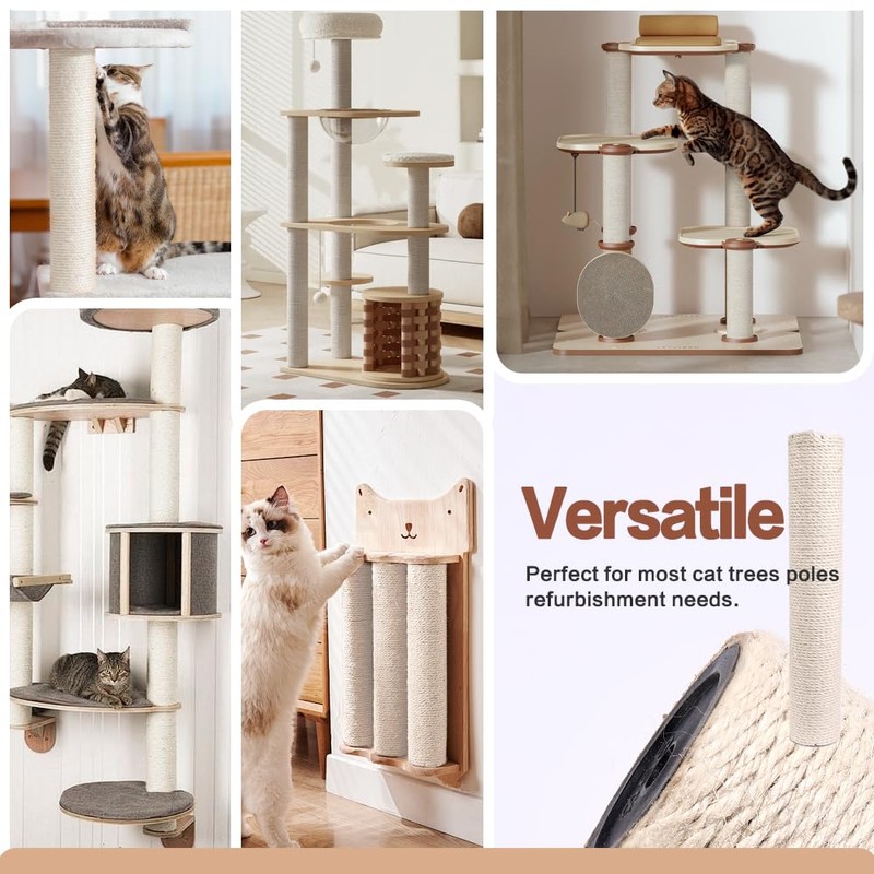 OSPNIEEK 4 Pack 15.7" M8 Cat Scratching Post Replacement, Natural