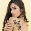 Waterproof Petal 3D Flower Tattoo Stickers - 8 Sheets of