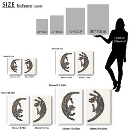 Tiger Pattern Unframed Painting, 2 Counts Modern Canvas Wall Art, Wall Decor for Home Living Room Bedroom Study Room Office School - Specification: 19.69*27.56inch*2 counts, pattern: Tiger