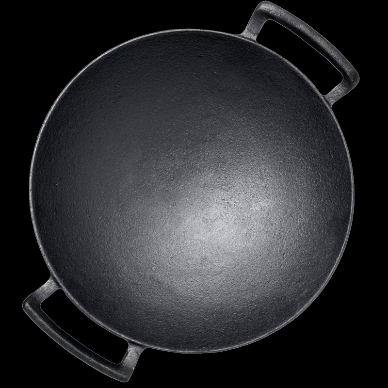 Backcountry Iron 14 inch Cast Iron Wok with Flat Base