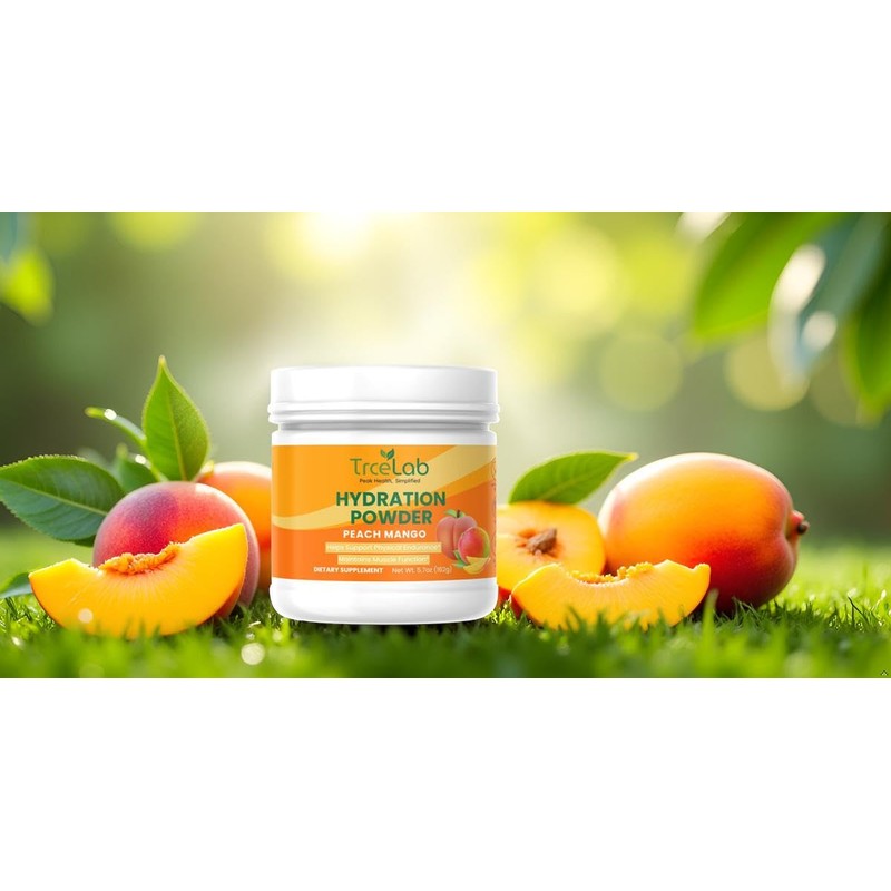 TRCELAB Electrolyte Hydration Powder – Peach Mango – Zero Sugar