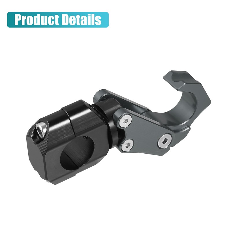 uxcell 1 Set Motorcycle Handlebar Hook Aluminum Alloy Helmet Gloves