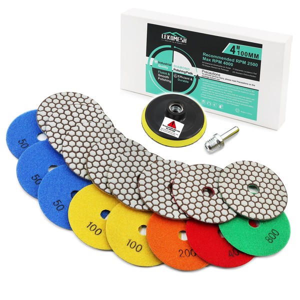 Diamond Polishing Disc LEKOMESH - 8 Pieces 100 mm (#50