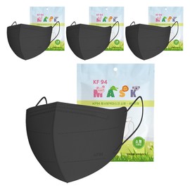 Guard Day Beak-shaped Yellow Dust Protection Color Mask Small KF94, Black, 4 Pieces, 25-Pack / 가드데이 새부리형 황사방역 컬러 마스크 소형 KF94, 블랙, 4개, 25개입