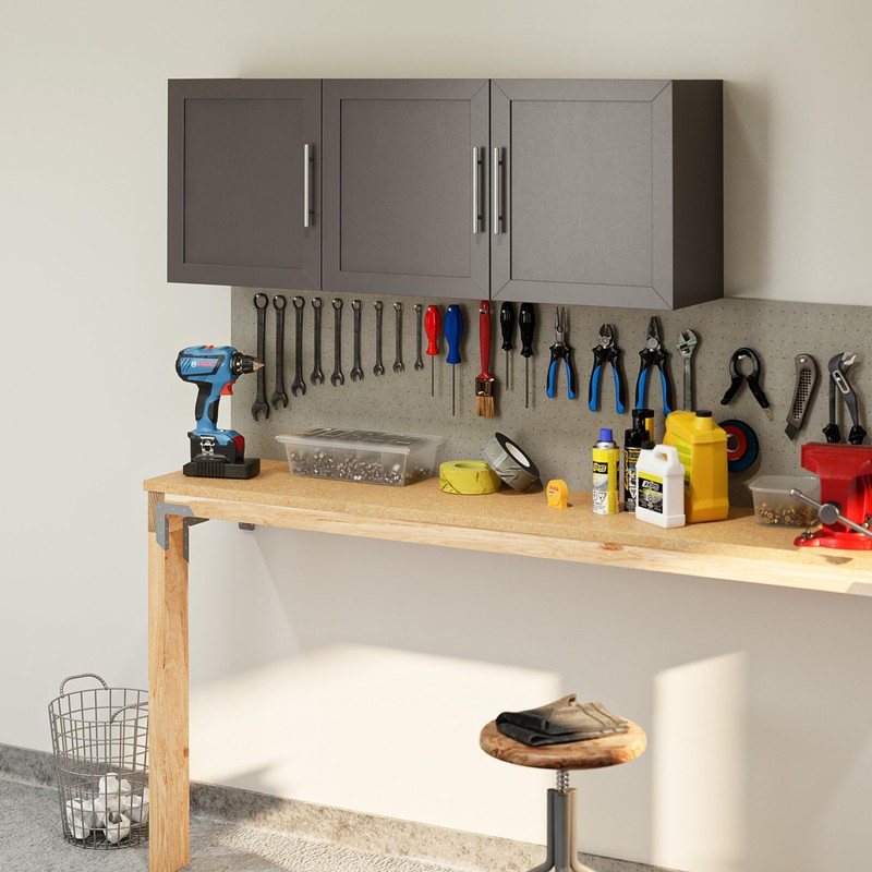 SystemBuild Evolution Camberly Framed Wall Cabinet, 54", Graphite Gray