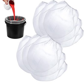 Paint Strainer 10pcs 1 Gallon, 28 x 32 cm Paint Strainer Bag with Elastic Top, White Fine Mesh Paint Filters Strainers for Liquid Filtering, Home Brewing and Painting