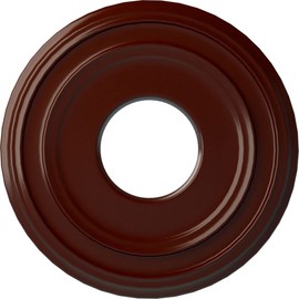12 3/8"OD x 4"ID x 1 1/8"P Classic Ceiling Medallion (Fits Canopies up to 7 1/4"), Hand-Painted Brushed Mahogany