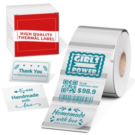 M110 Thermal Labels Transparent - 1.57"x1.18" (40x30mm) Waterproof Clear Label Printed in Green Compatible with Phomemo Labels for M110, M100, M220, M221, M260, M150, M250 Label Makers, 230 PCS