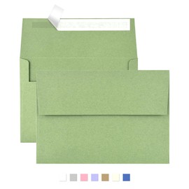 50 Pack A2 Envelopes for Invitations,4.37x5.75 Envelopes,A2 Envelopes Sage Green Self Seal,Printable Envelopes for Wedding,Invitation,Baby Shower,Envelopes for 4.37x5.75 Cards