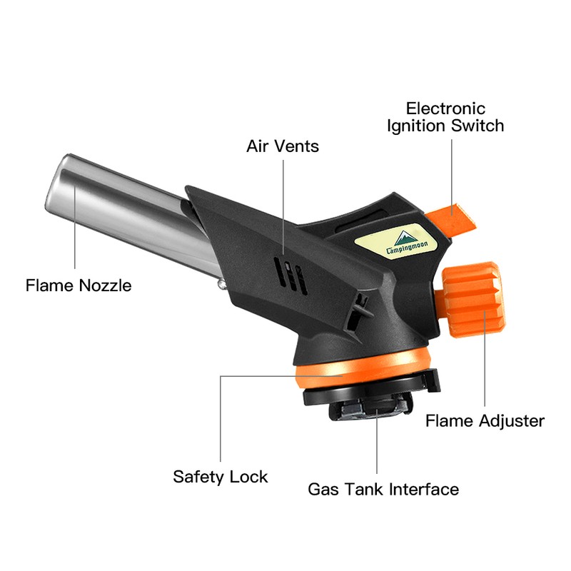 Gas Torch Blow Torch Butane Torch with Adjustable Flame For