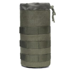 LuyoNova Wasserflaschentasche Tactical Molle flaschenhalter gürtel mit Kordelzug Faltbar Mesh Flaschenhalter Military zubehör Trinkflasche Beutel für Wandern Sport Outdoor Wandern Camping grüner
