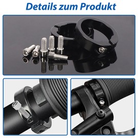 Fahrradgriffe Ergonomisch, rutschfeste Gummi Fahrrad Griff, 22mm Universal-Fahrrad,Geeignet für Mountainbike, Rennrad, Klapprad (Schwarz 1)