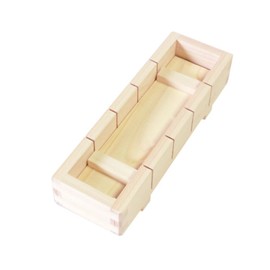 Ikegawa Wood Pressed Sushi Mold, Cypress, 5-piece Cypress, Made in Japan, Natural, Approx. 8.1 x 2.8 x 1.4 inches (20.5 x 7 x 3.5 cm)