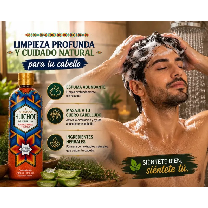 Shampoo Huichol Original Fortalecedor (brillo) Cabello 400ml