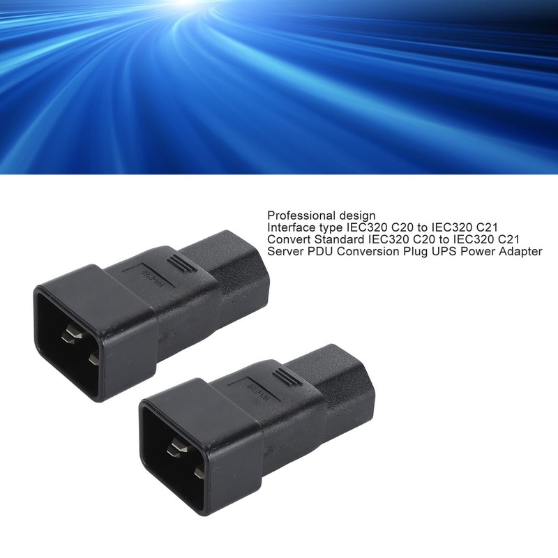 2pcs IEC320 C20 to IEC320 C21 Power Adapter Professional Plug