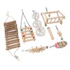 8pcs Parrot Chewing Toy Shredding Foraging Toys Climbing Ladder Cage