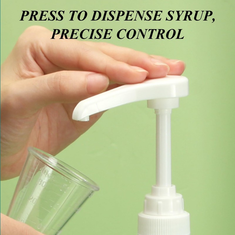 YSDYY 6 Pieces Syrup Pump, Press Pump Head Set, Reusable