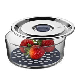 Set of 2 WMF fruit sealed round containers (medium + large) / WMF 과일 밀폐 원형용기 2종(중+대) 세트