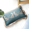 vctops Leopard Printed Throw Pillow Cover with Tassels Super Soft