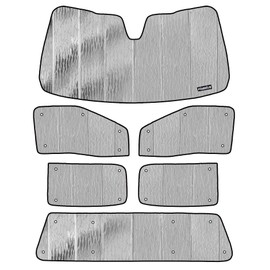 Pigenius Window Sun Shade Full Set for 2015-2020 Ford F-150 Crew Cab, Premium Folding Sunshade