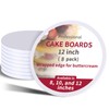 PFAMKEER PFAMKEER 8Pcs Cake Boards 12 Inch Round,White Sturdy 1/2