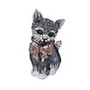 Ever Faith Plump 3D Cat Pet Austrian Crystal Enamel Brooch