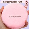 Teenitor 2Pcs Pink Powder Puff, 4.13Inch Powder Puff Body Powder