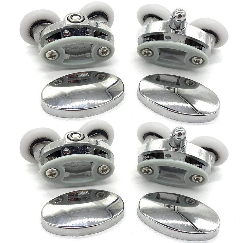 YUANQIAN Set of 4 new Oval butterfly twin wheel Shower