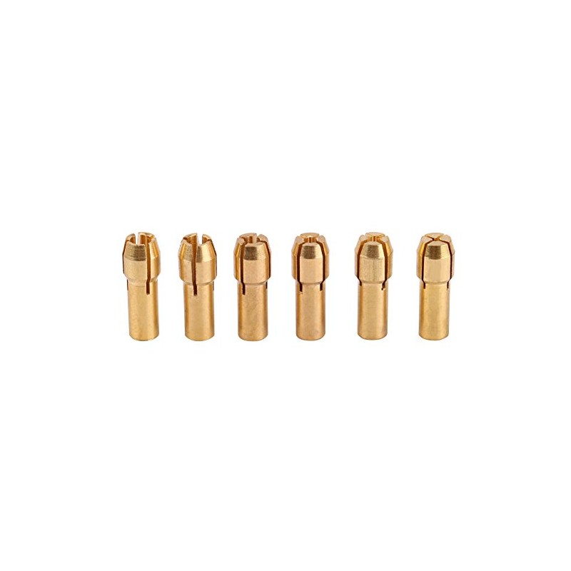 Collet Sleeves, 7Pcs Brass Chuck Collet Drill Bit Sets Nut