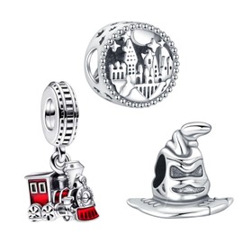 Doyafer 925 Sterling Silver Animal Pendant Charm Cat Dog Firefly Butterfly Pendant Charms Set for Women Bracelet Necklace, Silver