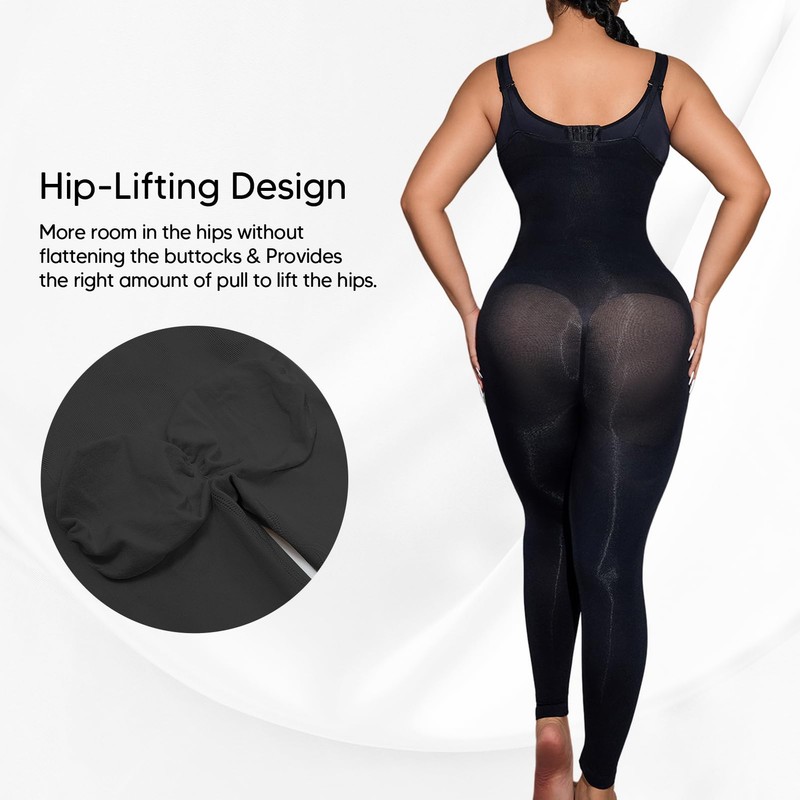 Suprenx Open Bust Bodysuit Shapewear for Women Tummy Control Thigh