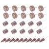 dophee 30PCS 80 Grit Abrasive Flap Wheel Sander Set, Aluminum