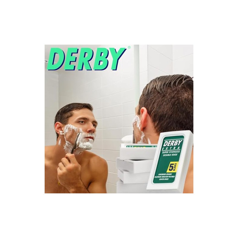 Derby Extra Hojas de afeitar de doble filo, 100 piezas