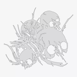 Wraith SprayWorks Skull Pile #2 - Reusable Airbrush Stencil Template