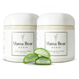 Mama Bear Oasis Lotion - Hydrating Lotion w/ Magnesium Chloride and Pure Ingredients - Fast-Absorbing and Non-Greasy Formula for Foot and Leg Comfort (Pack of 2)